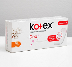 Прокладки ежедневные Kotex DEO Normal 20шт